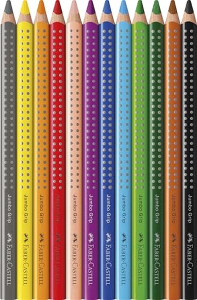 FABER-CASTELL Jumbo GRIP Boya Kalemi 12 Renk