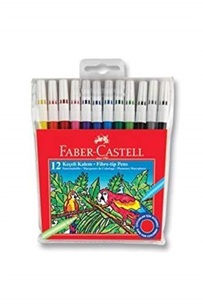 Faber-Castell Keçeli Kalem 12 Renk, Parlak Renkler, Su Bazlı Yıkanabilir Mürekkep, Çocuklar İçin Güvenli - Seçenekler: 12 Renk, 20 Renk