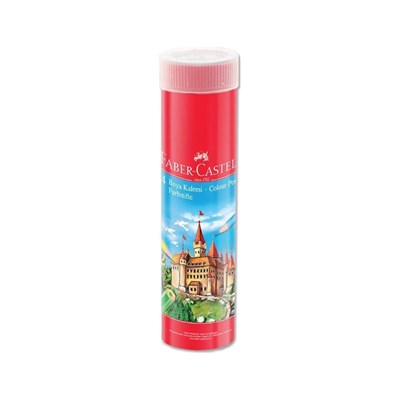Faber-Castell Kuru Boya Kalemi, Kırmızı Metal Tüp Kutu, 24 Renk, Tam Boy, Kalemtıraş Hediyeli, Yumuşak Mineli, Kırılmaya Dayanıklı Uçlar, Kolay Açılır - Seçenekler: 12 Renk, 24 Renk