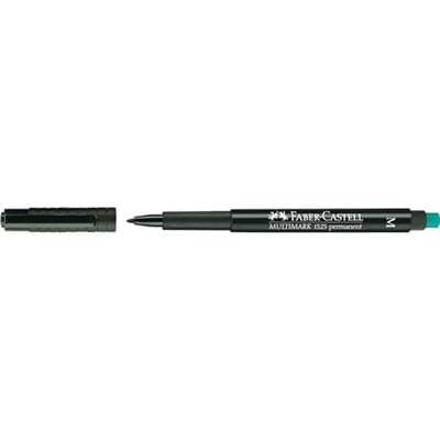 Faber-Castell Permanent Marker M Uçlu Siyah Kalem, Asetat Silgili, CD Cam Tepegöz ve Düz Yüzeyler İçin