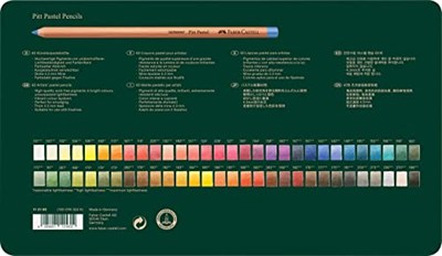 Faber-Castell Pitt Pastel Boya Kalemi, 60 Renk, Yüksek Pigment, Solmaya Dirençli, Fırça ve Parmakla Dağılabilir, Yuvarlak Gövde