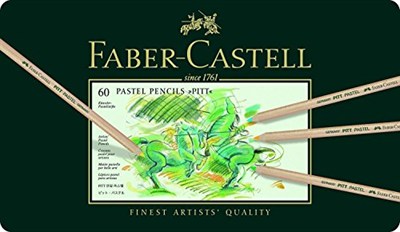 Faber-Castell Pitt Pastel Boya Kalemi, 60 Renk, Yüksek Pigment, Solmaya Dirençli, Fırça ve Parmakla Dağılabilir, Yuvarlak Gövde