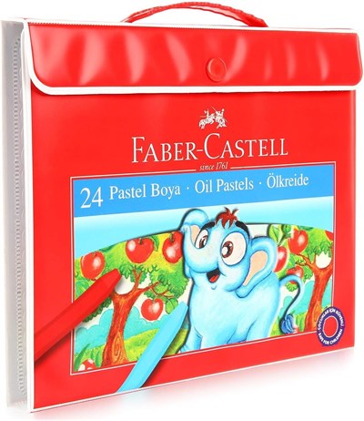 Faber-Castell Taşınabilir Çantalı Pastel Boya Seti, 24 Renk, Yumuşak ve Rahat Kullanım, Canlı Renkler, Kağıt ve Taş Üzeri Uygun - Seçenekler: 18 Renk, 24 Renk, 36 Renk