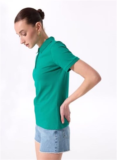 Fabrika Polo Yaka Basic T-Shirt, DEEP