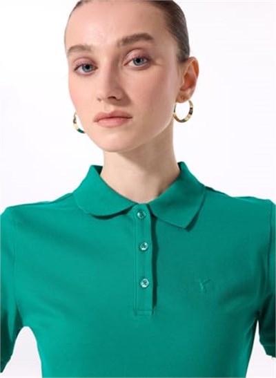 Fabrika Polo Yaka Basic T-Shirt, DEEP