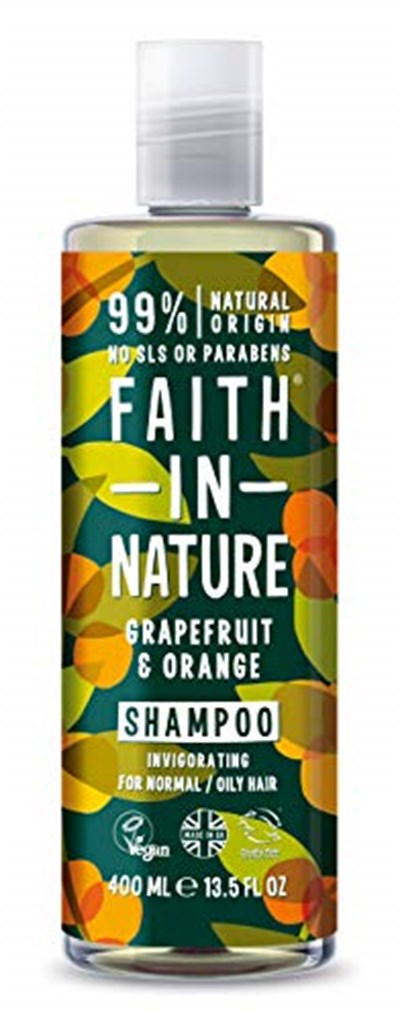 FAITH IN NATURE %99 Doğal Tazeleyici Şampuan Normal & Yağlanmaya - Kepeğe Meyilli Saçlar İçin (Greyfurt & Portakal, 400 ml) - Seçenekler: 400 ml (Pack of 3), 400 ml (Pack of 3) (2 paketi)