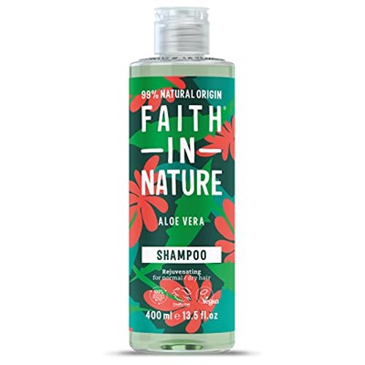 FAITH IN NATURE %99 Doğal Yenileyici Şampuan Normal & Kuruya Dönük Saçlar İçin (Aloe Vera, 400 ml)