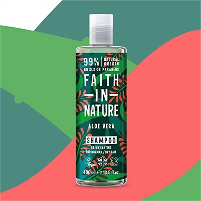 FAITH IN NATURE %99 Doğal Yenileyici Şampuan Normal & Kuruya Dönük Saçlar İçin (Aloe Vera, 400 ml)