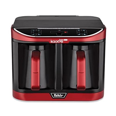 Fakir Kaave Dual Pro Türk Kahvesi Makinesi, 1470 W, 8 Fincan Kapasite, 2.3 L Hazne, 30.5 x 26 x 24.5 cm, Rouge