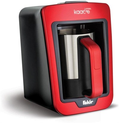 Fakir Kaave Steel Türk Kahvesi Makinesi, 735 W, 4 Fincan Kapasite, 280 ml Hazne, Paslanmaz Çelik, 21 x 14.5 x 22.5 cm, Rouge