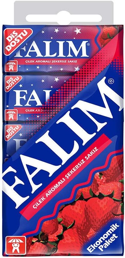 Falım 5li Çilek Aromalı Şekersiz Sakız 35 gr 20 Adet