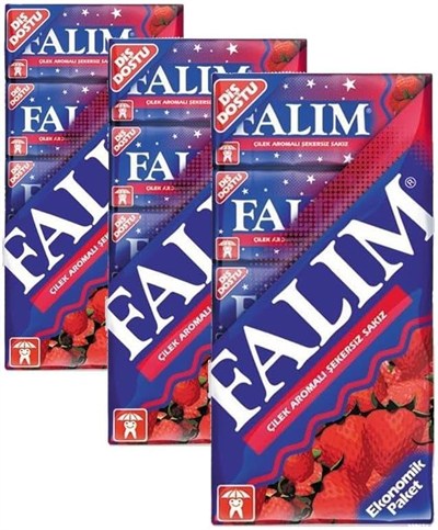 Falım 5li Çilekli Şekersiz Sakız 35 gr