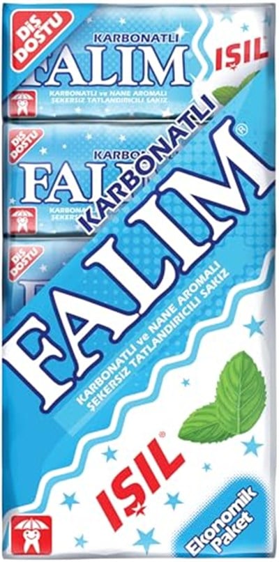 Falım 5li Işıl Karbonat ve Nane Aromalı Şekersiz Sakız 40 gr