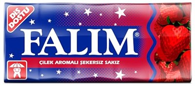 Falım Çilek Aromalı Şekersiz Sakız 5Li 7 Gr 20 Adet