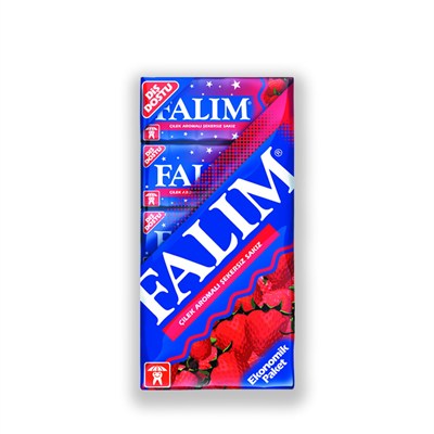 Falım Çilek Aromalı Şekersiz Sakız 5Li 7 Gr 20 Adet