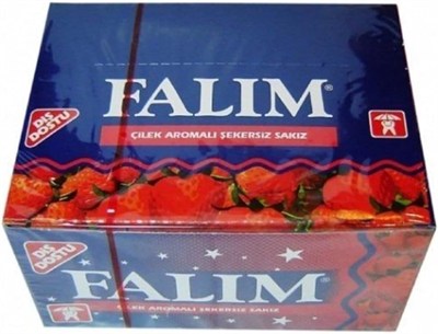 Falim Falım Tekli Çilek Sakız (100 Adet)