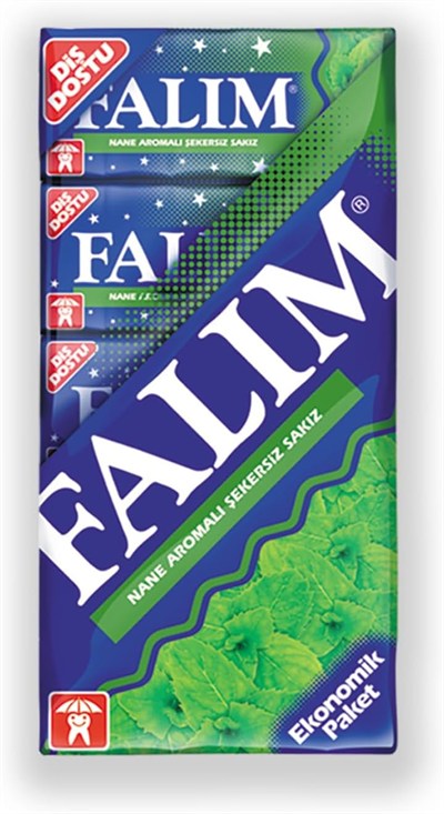 Falim Şekersiz Sakız Nane Aromalı 5li 7 g x 20 Adet