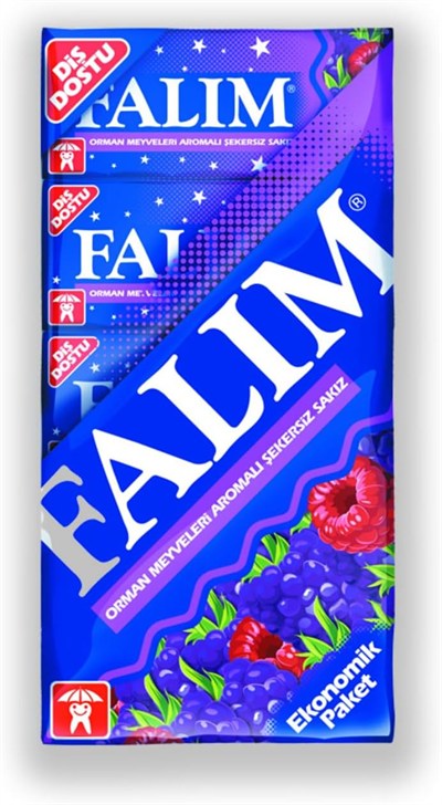 Falim Şekersiz Sakız Orman Meyveleri Aromalı 5li 7 g x 20 Adet