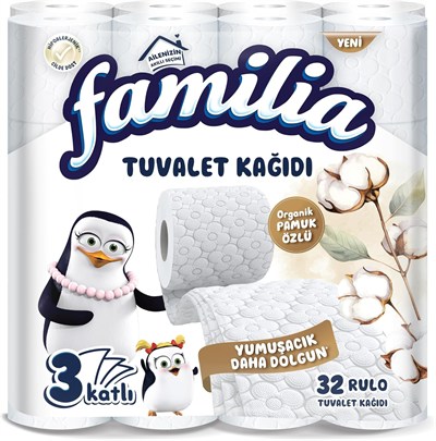 Familia 3 Katlı Tuvalet Kağıdı 32li 1 Paket (1 x 32 Adet)