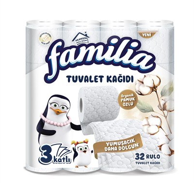 Familia 3 Katlı Tuvalet Kağıdı 32li 1 Paket (1 x 32 Adet)