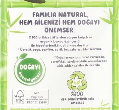 Familia Plus Natural 40lı Paket Tuvalet Kağıdı