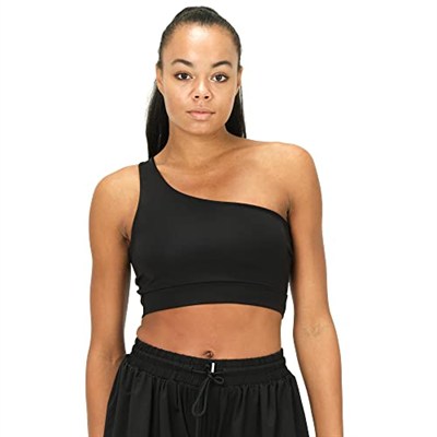 Fancy&Dancy Kadın Tek Omuzlu Sırt Detaylı Crop Üst - Dalgıç Kumaş Şık Büstiyer - Kucakers_Bra