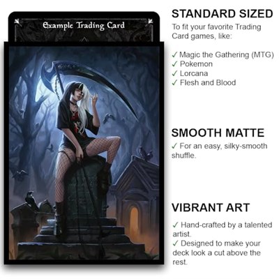 Fantasy North - Riley - Babanın Küçük Şeytanı - 100 Pürüzsüz Mat TCG Ticaret Kartı Kılıfı - Anime - Magic MTG Komutanı Pokemon ve Diğer Kart Oyunlarına Uyar - Oyun Kartı Kılıfları