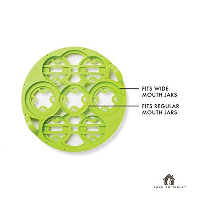 Farm to Table Çift Konserve Rafı, Naylon, Quart veya Pint Boyutları 11,5 x 11,5 x 2
