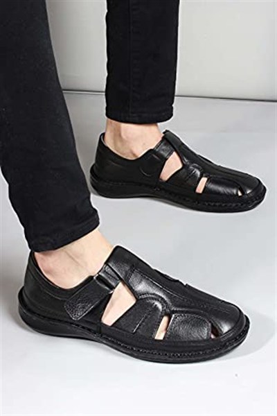 FAST STEP Hakiki Deri Erkek Klasik Sandalet 662MA119B