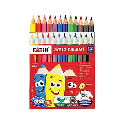 Fatih 12 Renk Yarım Boy Kuruboya - Seçenekler: 6 renk, 12 renk