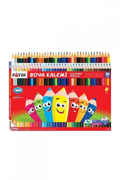 Fatih FA33245KB36RTB Tam Boy Renkli Kalemler, 36 Renk - Seçenekler: 24 Renk, 36 Renk
