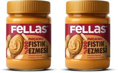 Fellas Fıstık Ezmesi%100 300 gr (2 paketi)