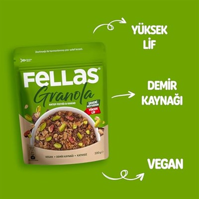 Fellas Granola Antep Fıstığı ve Kakao 200 gr