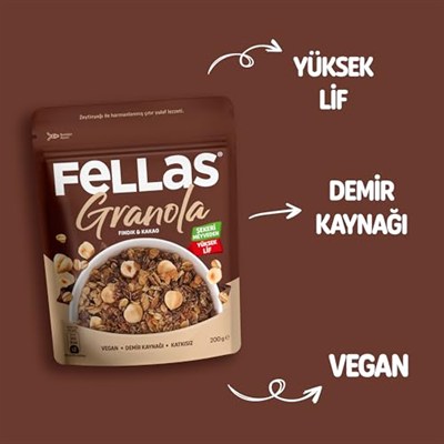 Fellas Granola Fındık ve Kakao 200 gr