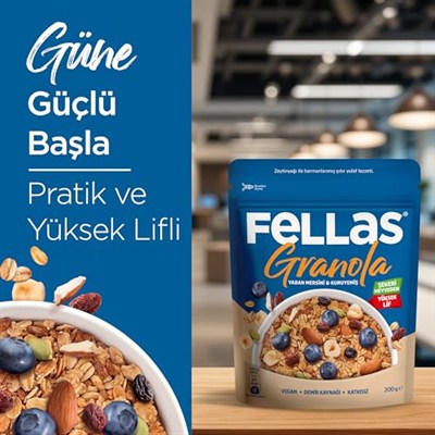 Fellas Granola Yaban Mersini ve Kuruyemiş 200 gr