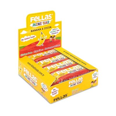 Fellas Kids Meyve Bar, Muzlu ve Kakaolu, 28gr x 12 Adet - Seçenekler: 28gr, 28gr (3 paketi)