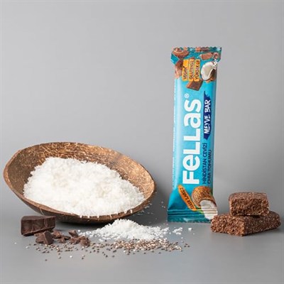 Fellas Meyve Bar, Chialı ve Hindistan Cevizli, 40gr x 12 Adet