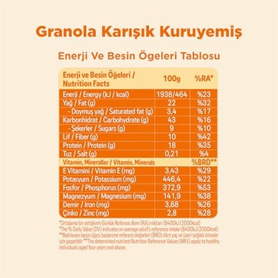 Fellas Protein Granola Karışık Kuruyemiş ve Kakao 270 gr