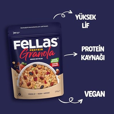 Fellas Protein Granola Kırmızı Meyveler 270 gr
