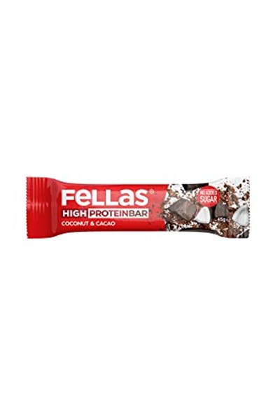 Fellas Yüksek Protein Bar 45 g Süper İkili Kutu 24 Adet - Hind. Cevizli x12 Adt+Yer Fıstıklı x12 Adt