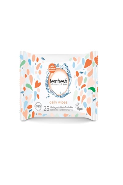 Femfresh Aloe Vera & Calendula Özlü Dış Genital Bölge 25li Islak Mendili (1 x 25 Adet)