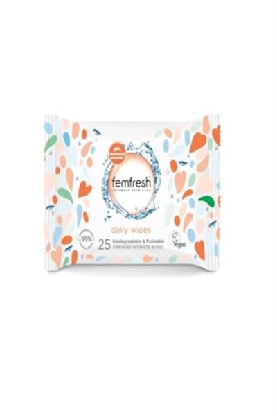 Femfresh Aloe Vera & Calendula Özlü Dış Genital Bölge 25li Islak Mendili (1 x 25 Adet)