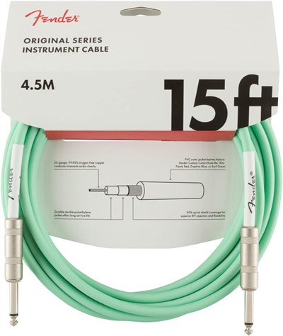Fender Original Series Instrument Cables 4.5 Metre - Surf Green Enstrüman Kablosu