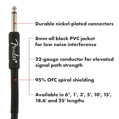 Fender Professional Series Instrument Cable 3 metre Enstrüman Kablosu