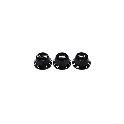 Fender Stratocaster® Knobs, Black (Ses, Tone) (3)