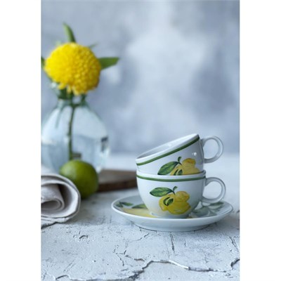 Fern&Co Citrus Collection Porselen 2 Li Türk Kahvesi Seti /hediye Kutulu
