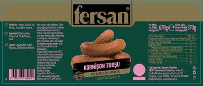 Fersan Kornişon Turşu 720 ml