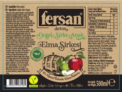 Fersan Sirke Analı Elma Sirkesi 500 ml