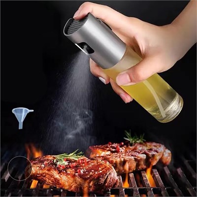 FETHİYE TOPTAN Sprey Yağlık Spreyli Cam Şişe Yağdanlık, Yağ, Sirke ve Limon Püskürtücü, 100 ml, Asorti