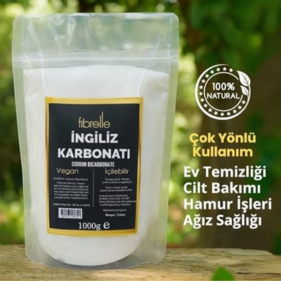 Fibrelle İngiliz Karbonatı/Katkısız/Doğal/Vegan/İçilebilir - 1Kg(1000G)